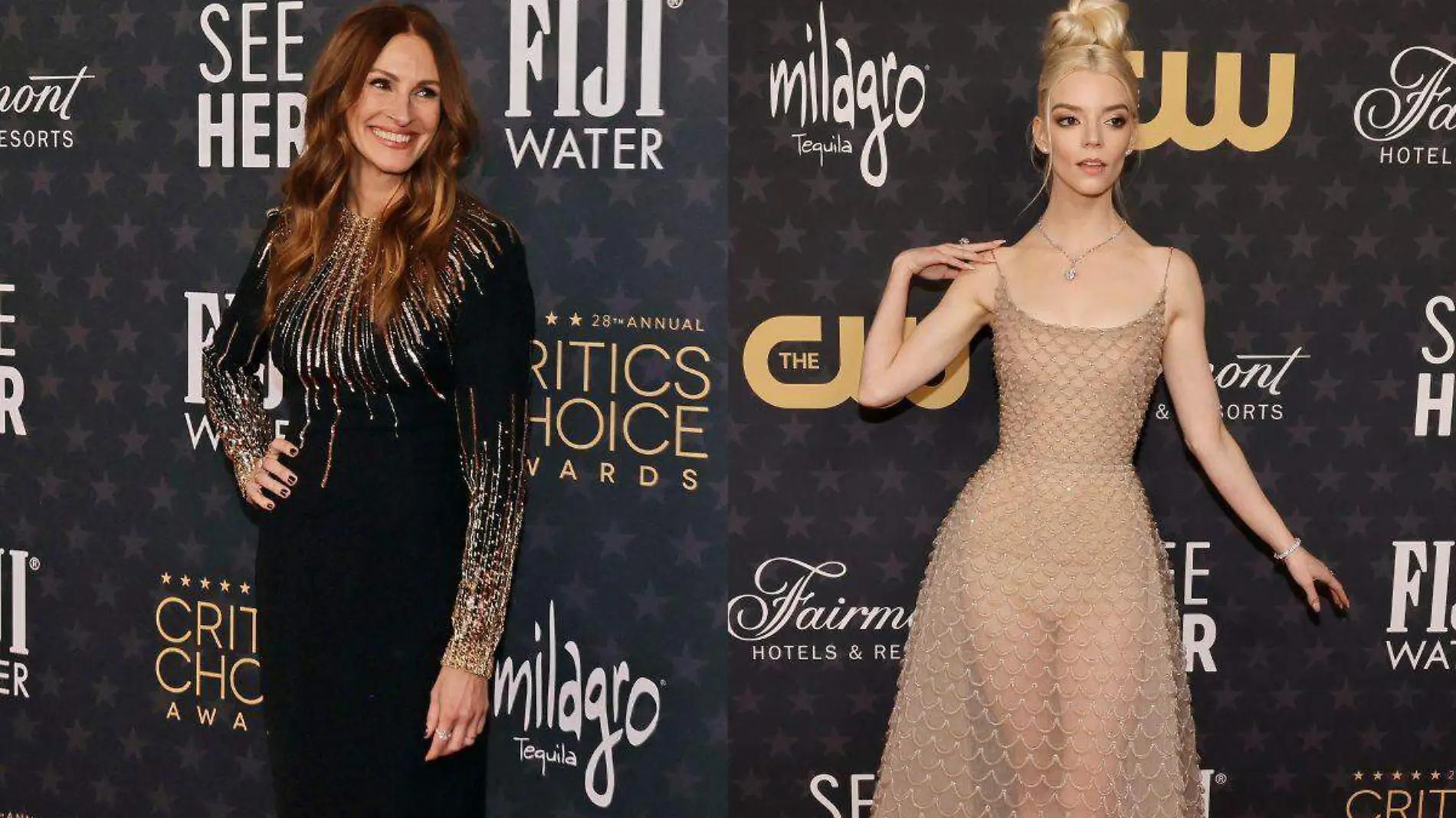 Sobrios y sensuales, así fueron los looks de la alfombra roja de los Los Critics Choice Awards